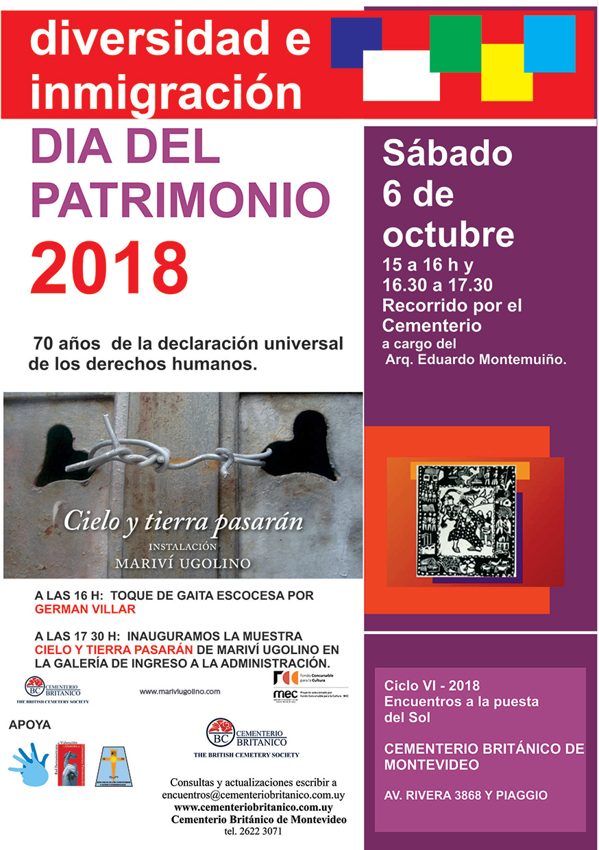 Día del patrimonio 2018: Diversidad e inmigración.  Cementerio Británico Montevideo